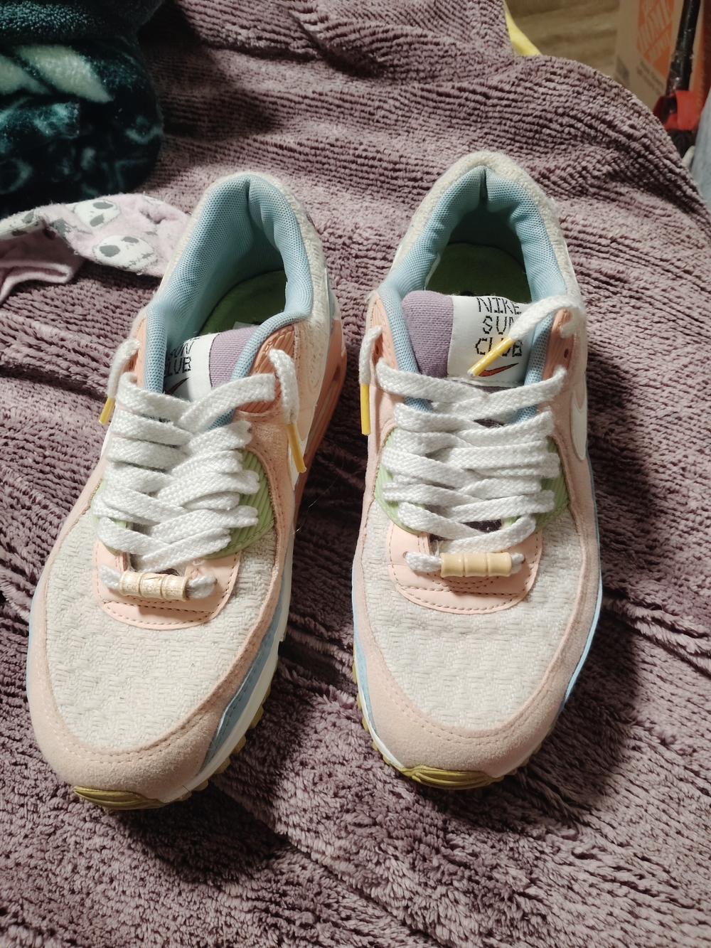 Nike Women’s Pastel Multi-Color Lace-Up Sneakers - Pink/Blue/Green